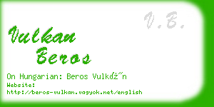 vulkan beros business card